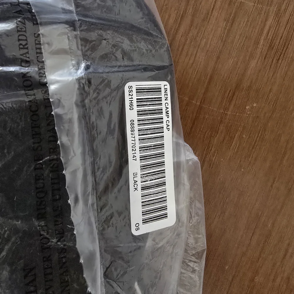 Supreme Black Linen Fitted Camp Cap - Picture 7 of 7